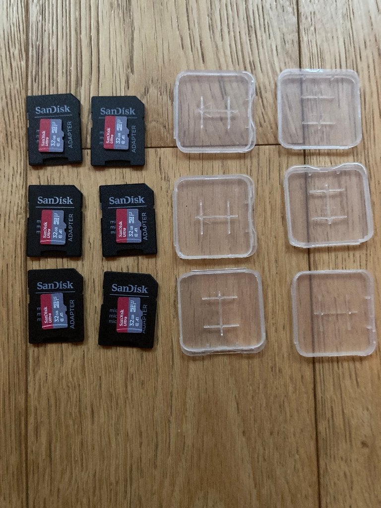 6 MICRO SD-KAARTEN, Audio, Tv en Foto, Foto | Geheugenkaarten, 32 GB, Sandisk, Nieuw, Ophalen of Verzenden
