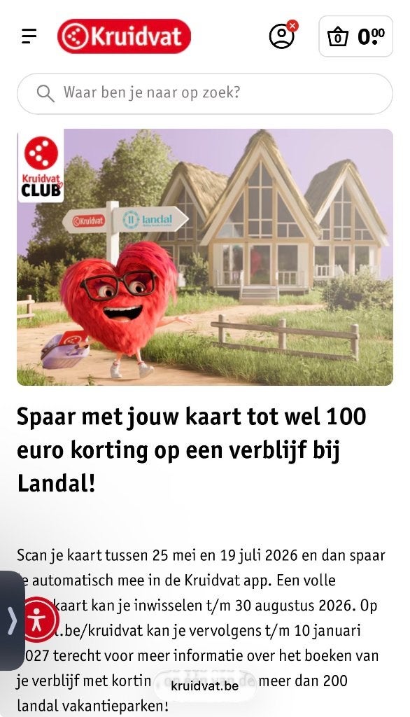 Kortingvoucher Landal, Tickets en Kaartjes, Kortingsbon, Bungalowpark