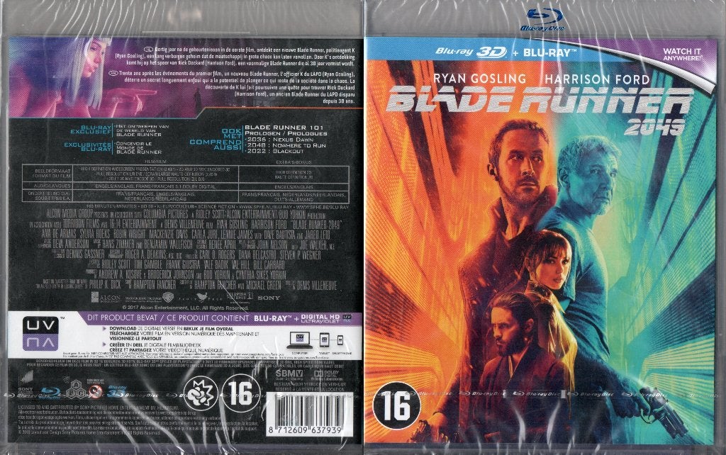 blade runner 49 (blu-ray 3D + blu-ray) nieuw, Ophalen of Verzenden, Nieuw in verpakking, Science Fiction en Fantasy