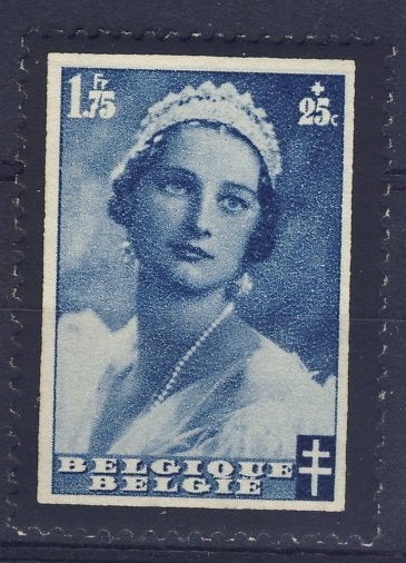 Belg. 1935 - nr 417 *, Verzenden, Spoor van plakker