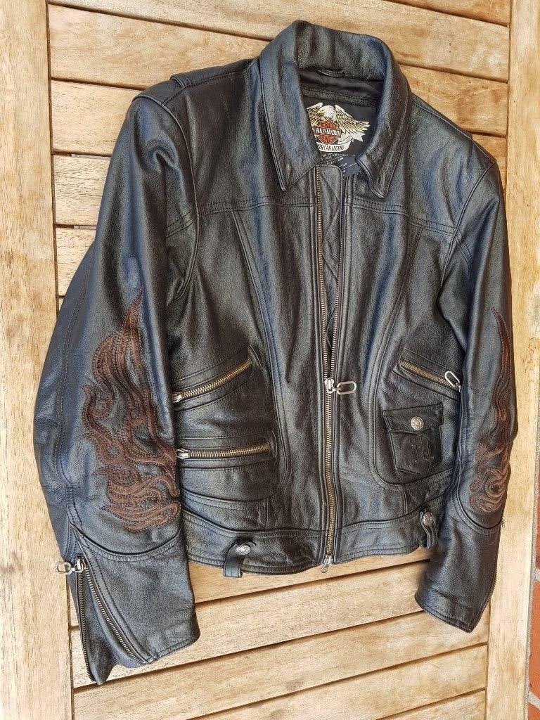 HARLEY DAVIDSON LEDEREN JAS, Motoren, Jas | leer, Ophalen of Verzenden, Harley davidson, Dames