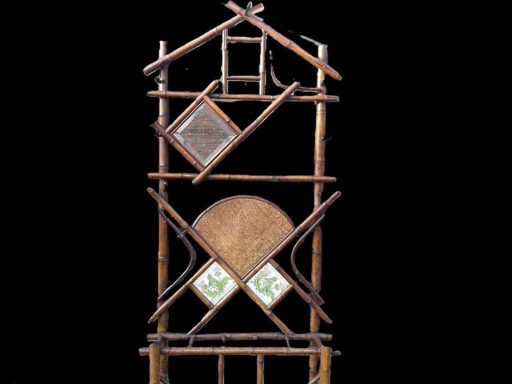 1920 Support d'entrée en bambou, miroir, porte-parapluies..., Enlèvement