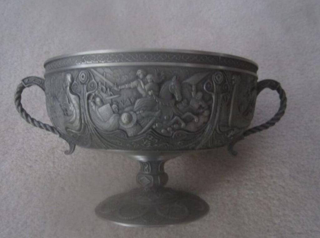 Tinnen Excalibur bowl, Antiek en Kunst, Curiosa en Brocante, Ophalen of Verzenden