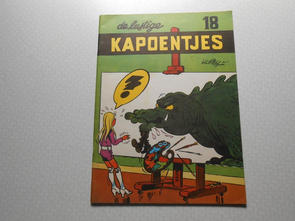 De lustige kapoentjes 18 1971 1 ste druk., Boeken, Stripverhalen, Gelezen, Hurey, Eén stripboek, Ophalen of Verzenden