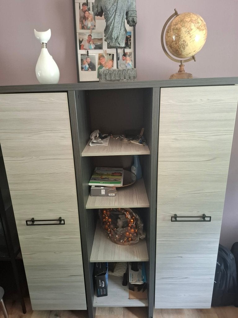 armoire de salon grise, Neuf, 100 à 150 cm, Autres matériaux, 50 à 75 cm
