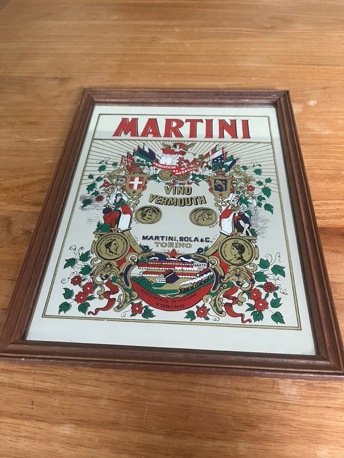 Miroir publicitaire MARTINI, Collections, Marques & Objets publicitaires, Enlèvement ou Envoi, Comme neuf