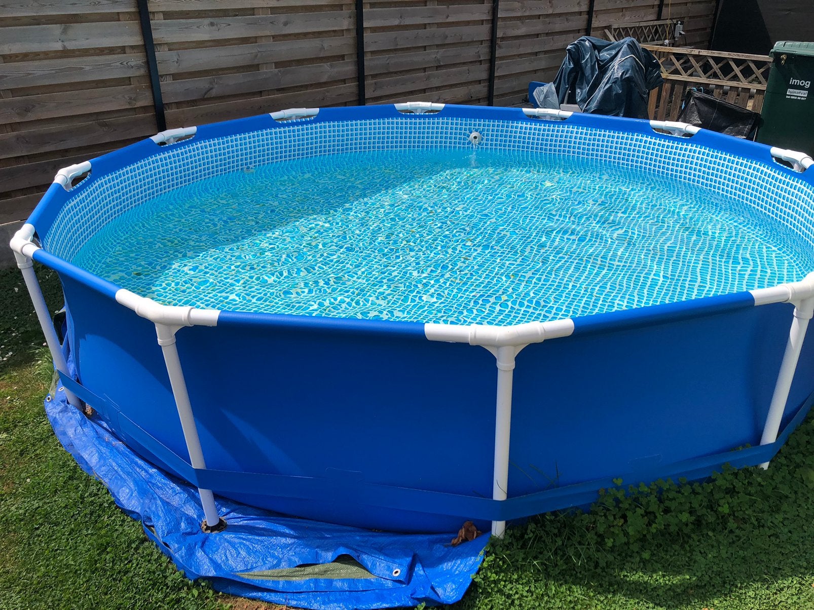 Intex metalframe opzetzwembad., Tuin en Terras, Ophalen, Zo goed als nieuw, Opzetzwembad