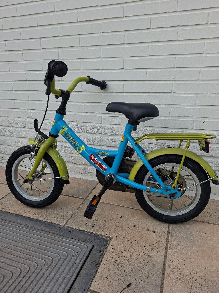 Eerste fiets kind 12 inch dino, Ophalen, Zijwieltjes, Gebruikt, Minder dan 16 inch