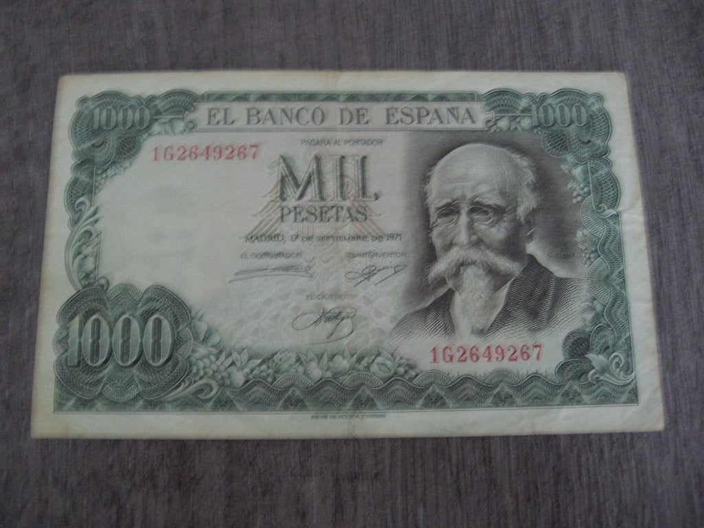 ESPAGNE 1000 pesetas 1971 ! ! !, Enlèvement ou Envoi, Autres pays, Billets en vrac