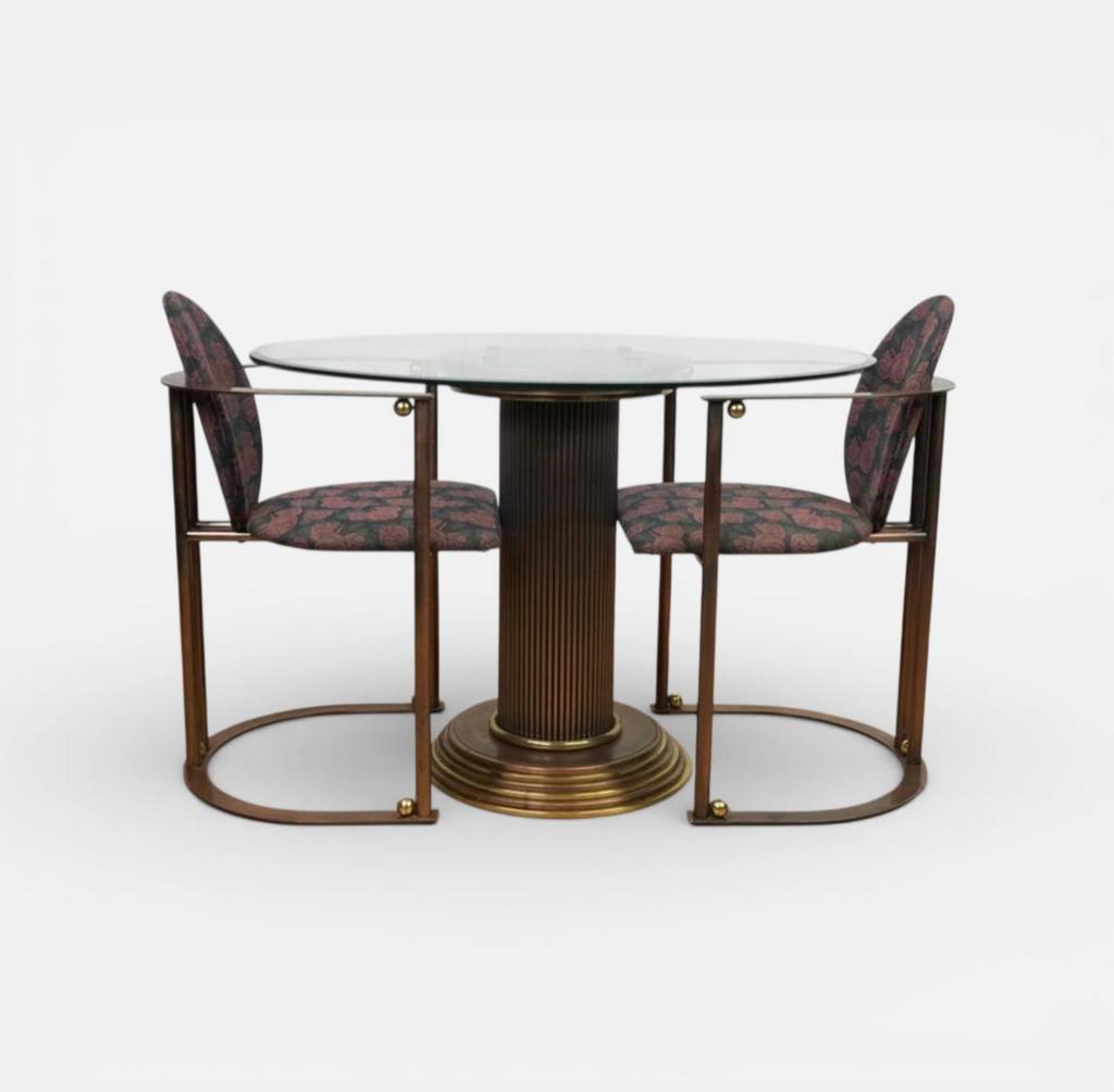 Vintage Design Belgo Chrom Eetkamer set (2 x stoel + tafel), Ophalen