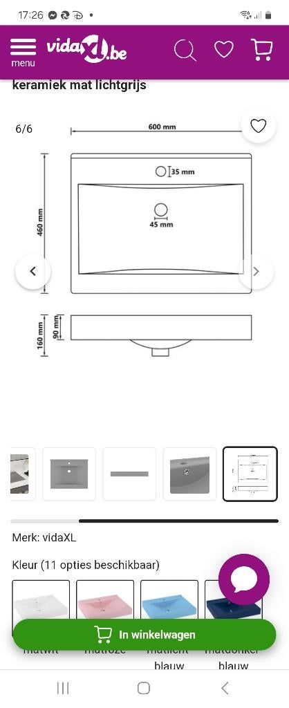 Lavabo NIEUW, Ophalen, Nieuw, Wastafel