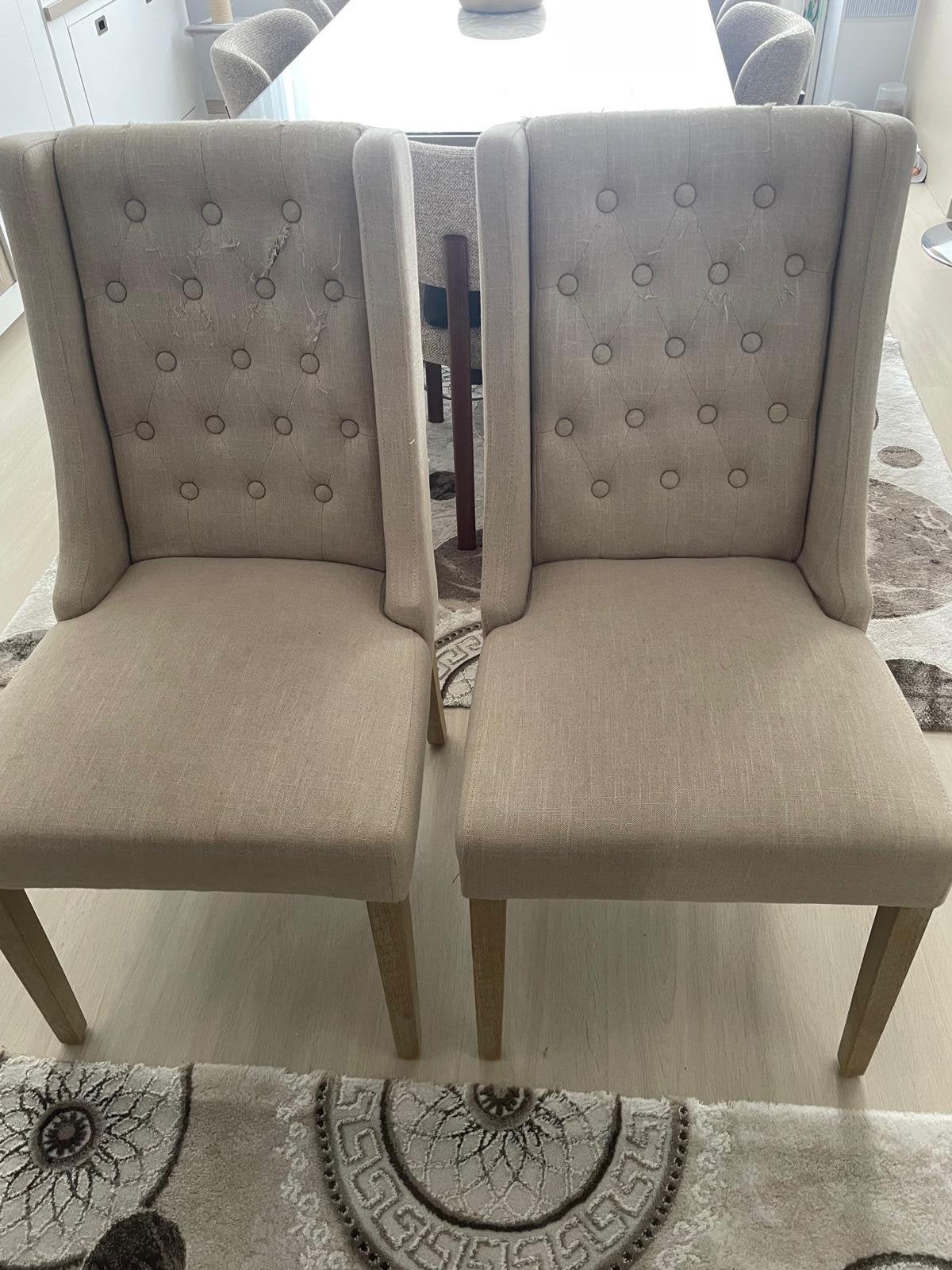 À donner : lot de 6 chaises de salle à manger, Huis en Inrichting, Stoelen, Ophalen, Gebruikt, Overige kleuren, Stof