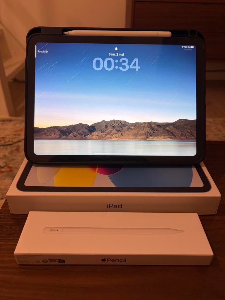 iPad A16 (2025) + schrijfstift, Computers en Software, Apple iPads, Ophalen, Blauw, 11 inch, Zo goed als nieuw