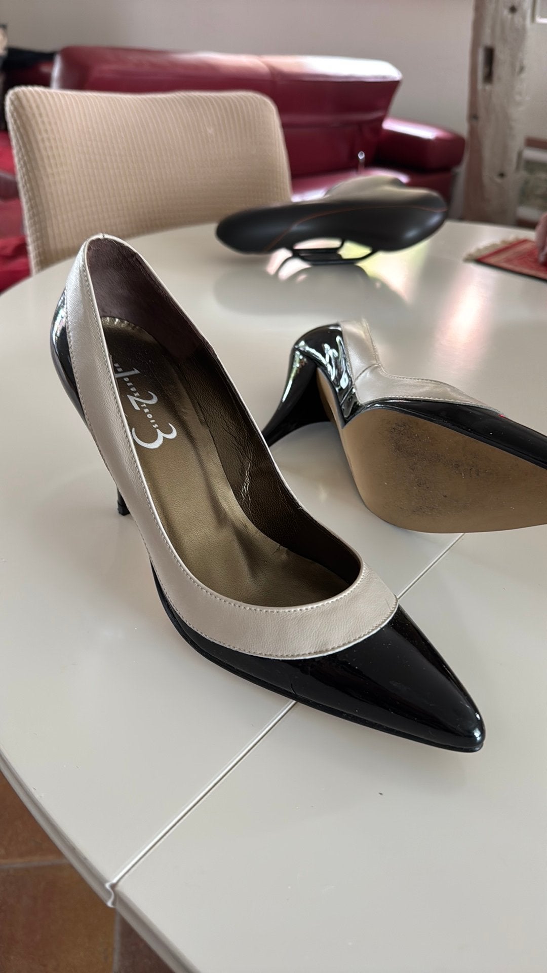 Pumps, Enlèvement, Comme neuf, Blanc, Escarpins