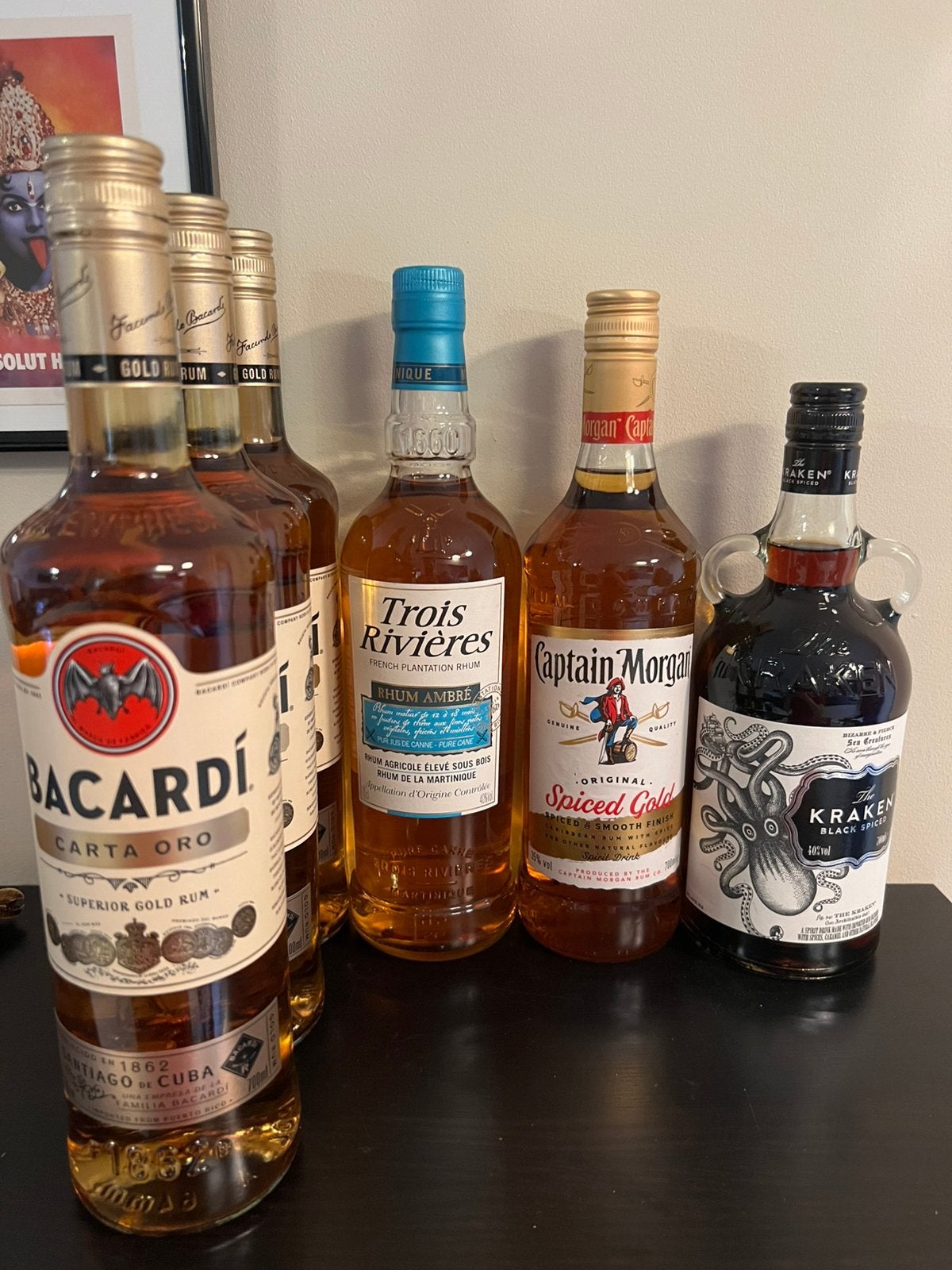 Bacardi Carta Oro Rum, Ophalen