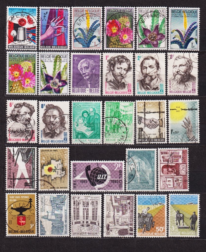 Belgique 1965 année complète oblitéré, Envoi, Affranchi, Oblitéré