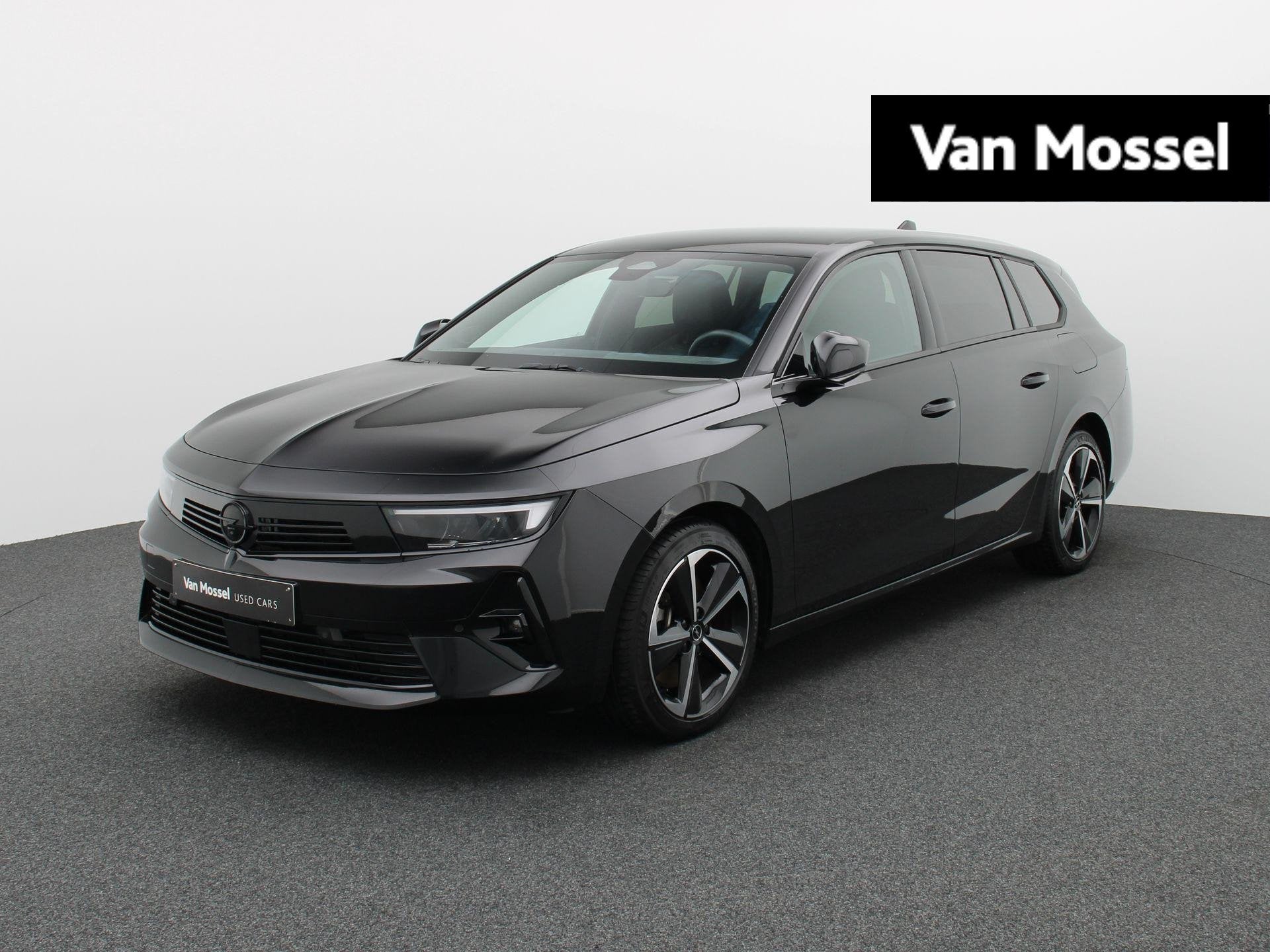 Opel Astra Sports Tourer 1.6 Turbo Hybrid 132kW GS STUUR- EN, Auto's, Apple Carplay, Stof, 4 cilinders, Zwart