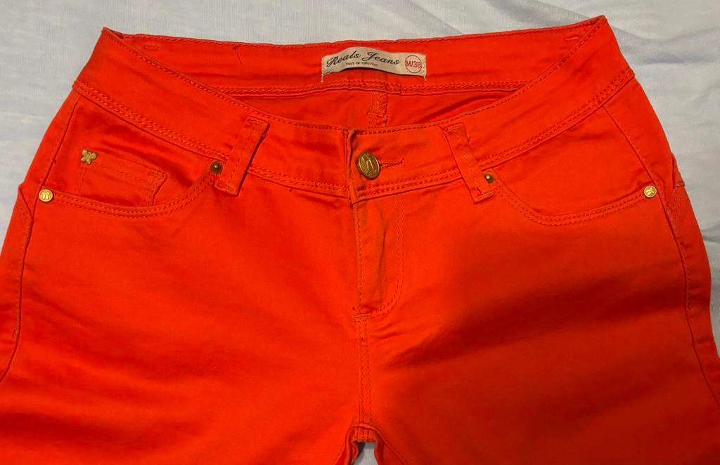 Prachtige push up Reals Jeans broek M/38, Ophalen of Verzenden, Zo goed als nieuw, Maat 38/40 (M), Rood