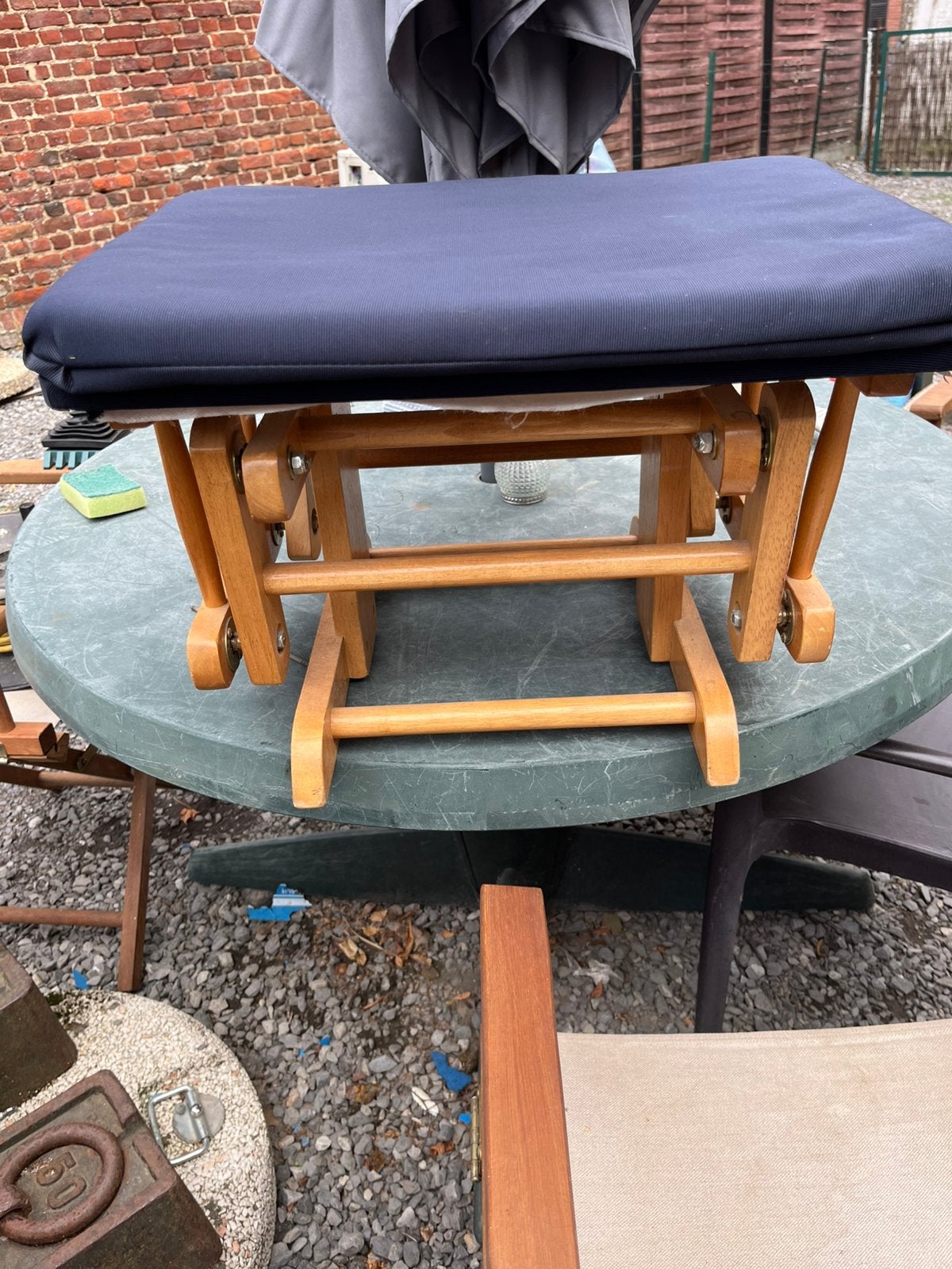 Pouf oscillant, Enlèvement, Utilisé, Rectangulaire, Bois