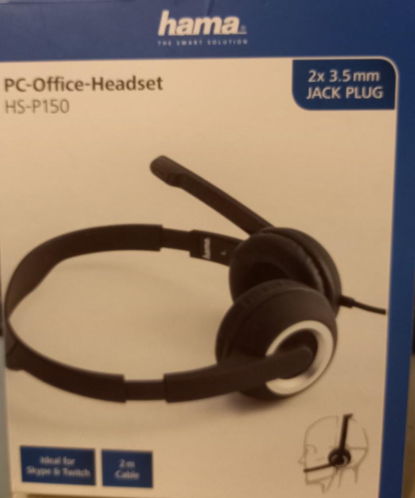 Headset Hama Essential HS 300, Audio, Tv en Foto, Hoofdtelefoons, Ophalen, Nieuw, Op oor (supra aural), Overige merken