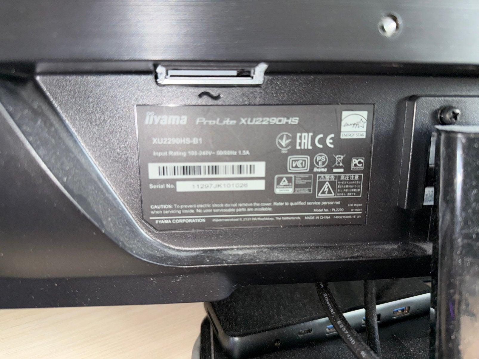 ilyama monitor als nieuw!!, Computers en Software, Monitoren, Kantelbaar, Ilyama, Full HD, Zo goed als nieuw