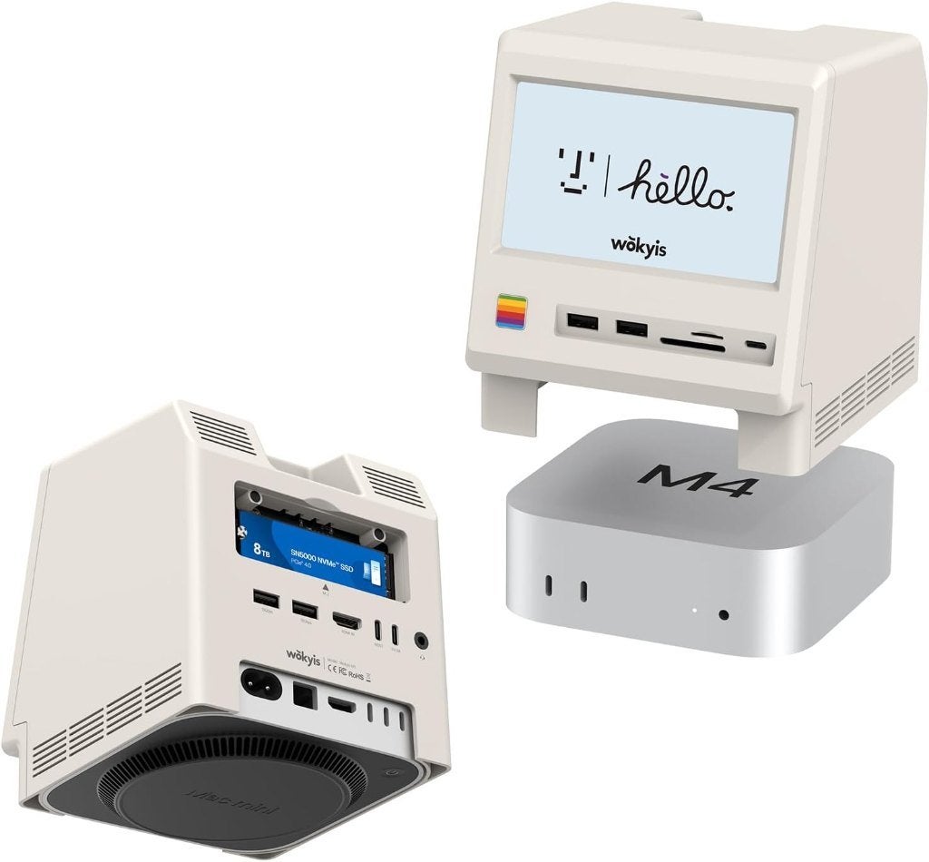 Retro M5 dockingstation Mac Mini M4 5 inch display WOKYIS, Informatique & Logiciels, Enlèvement ou Envoi, Comme neuf, Station d'accueil