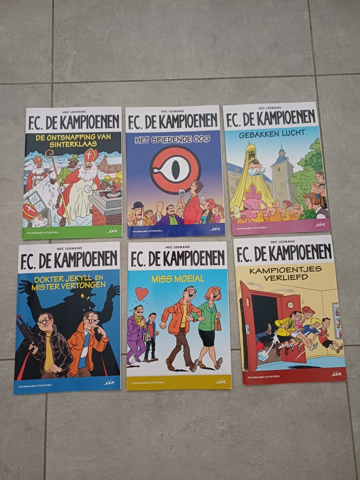 6 strips FC de kampioenen, Boeken, Stripverhalen, Complete serie of reeks, Hec Leemans (FC De Kampioenen), Ophalen of Verzenden