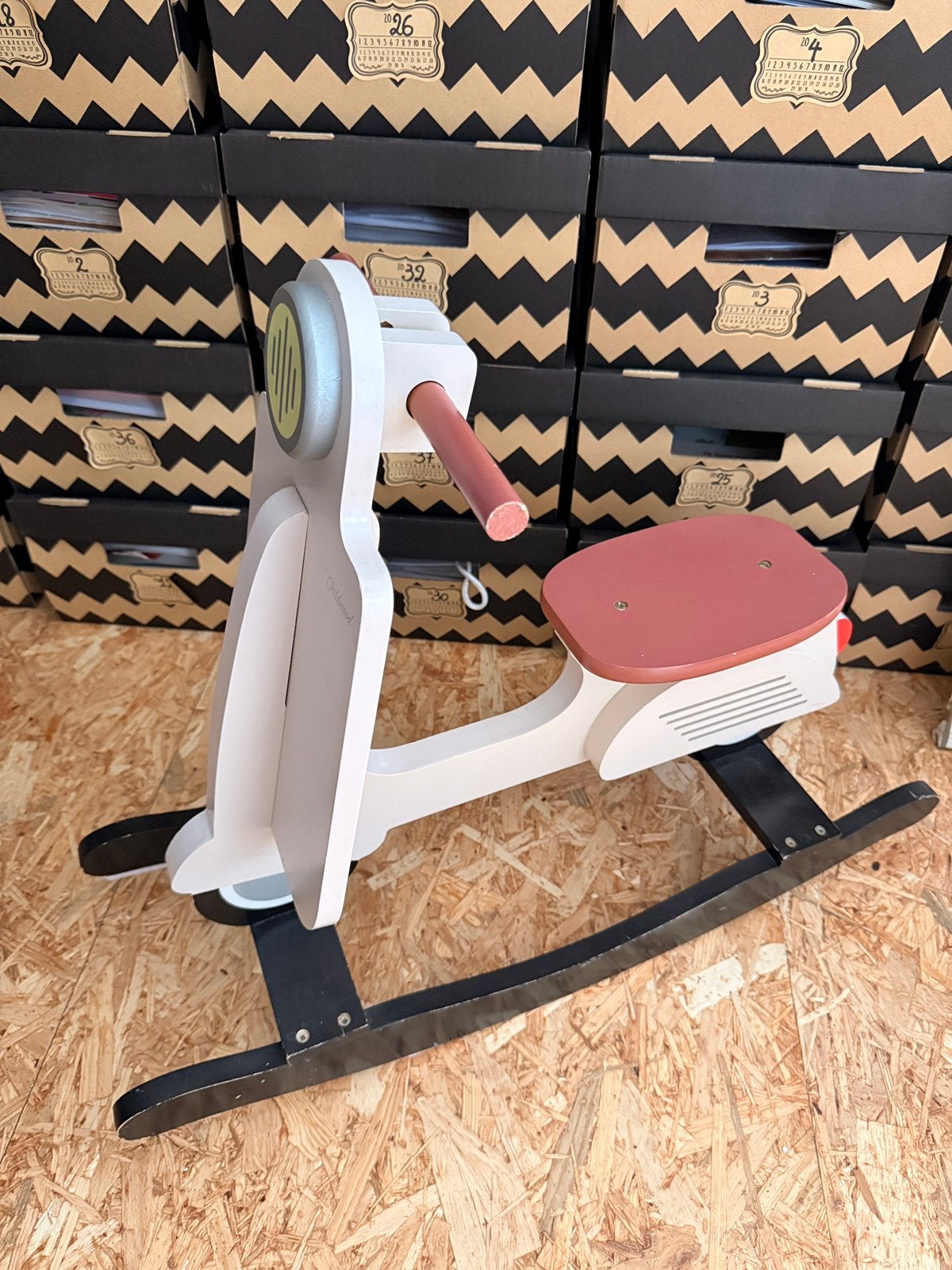 Houten scooter om te hobbelen, Ophalen, Zo goed als nieuw