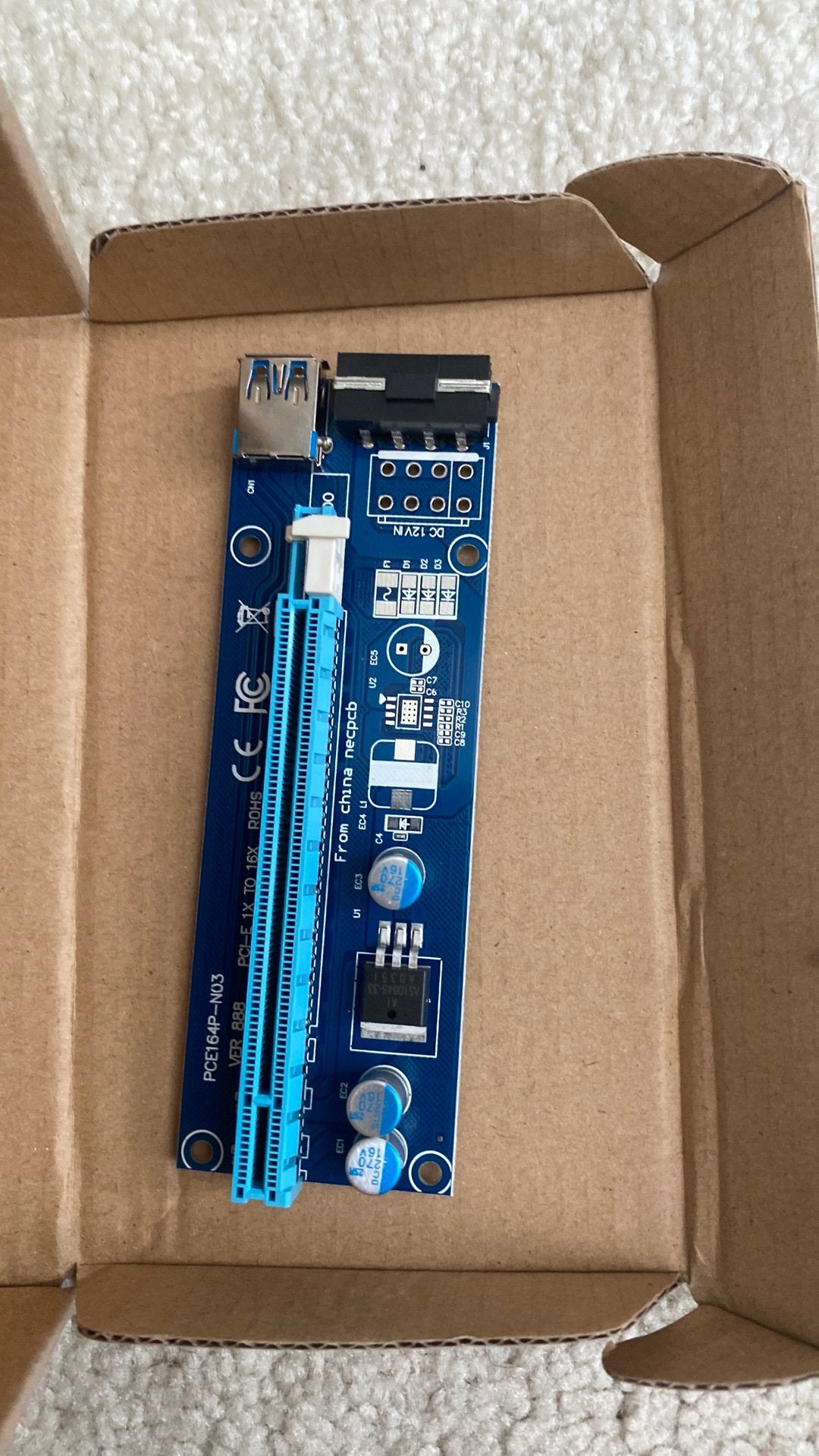 carte de montage (riser) PCIe PCE164P-N03, Enlèvement ou Envoi, Neuf