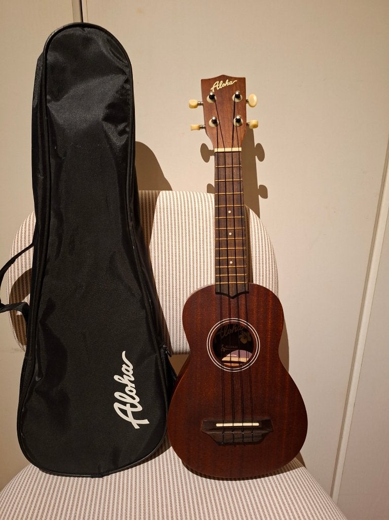 Ukelele  Aloha sopraan 20S in originele opbergtas, Ophalen of Verzenden, Zo goed als nieuw, Ukelele