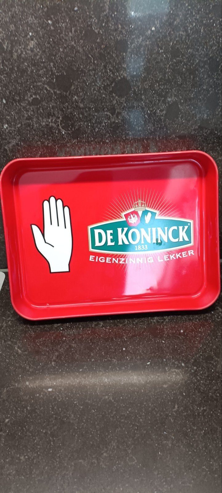 oude bier plateau br. de Koninck nieuwstaat, Verzamelen, Biermerken, Ophalen of Verzenden, De Koninck
