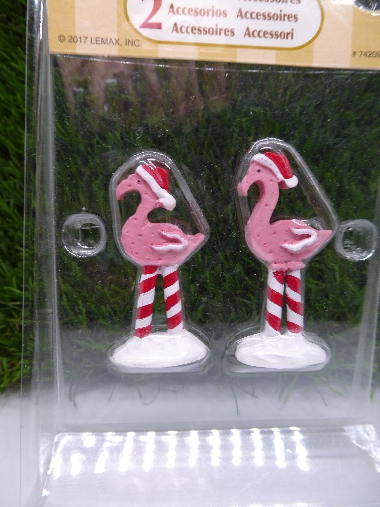 Lemax Set - Pink flamingo's, Ophalen of Verzenden, Nieuw
