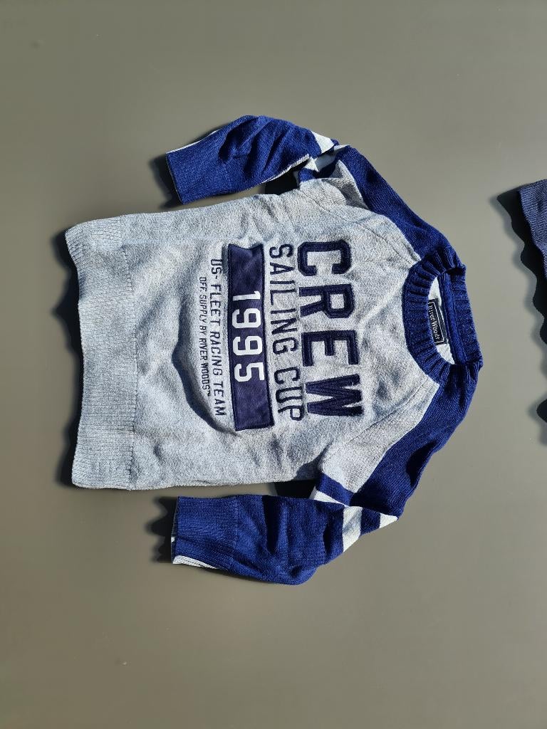 grijze pull, trui Crew, River Woods, 104, Enlèvement, Comme neuf