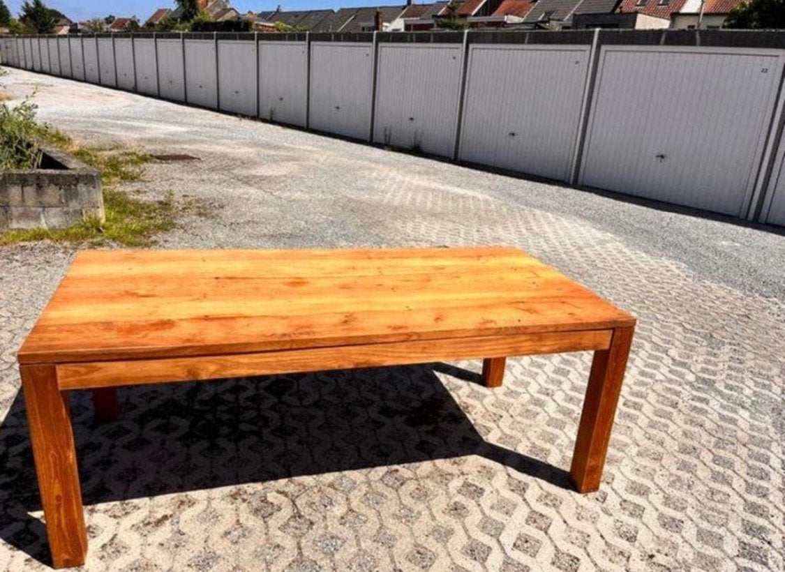Teak eettafel, Ophalen, Gebruikt, Rechthoekig, Teakhout