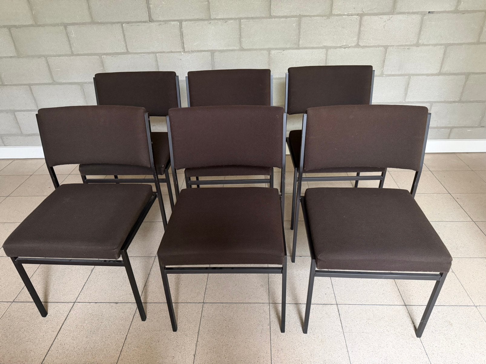 Lot van 6 stoelen, Huis en Inrichting, Ophalen, Gebruikt, Bruin