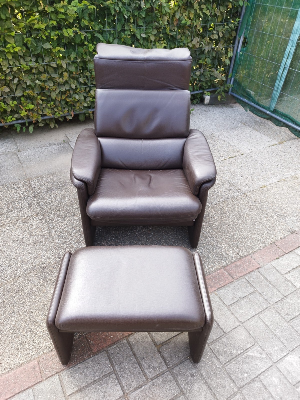 erpo fauteuil met voetbank, Ophalen, Bruin