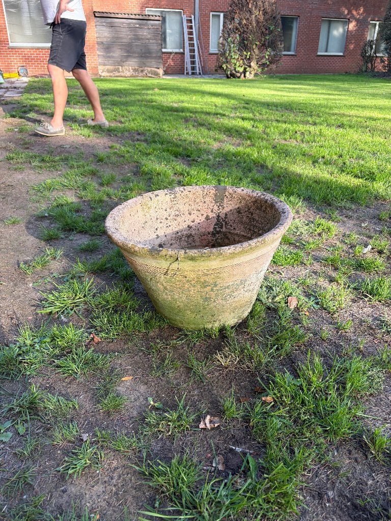 Betonnen bloempot, Ophalen, Gebruikt, Rond, Tuin