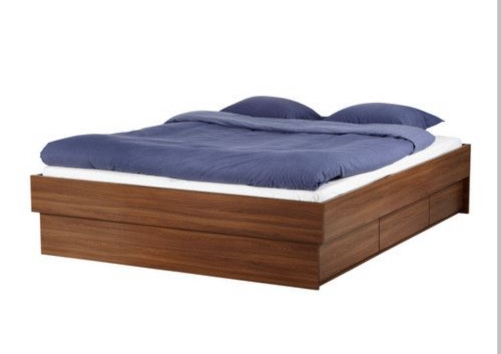 Ikea oppdal bedframe, Ophalen, Bruin, Tweepersoons, 180 cm