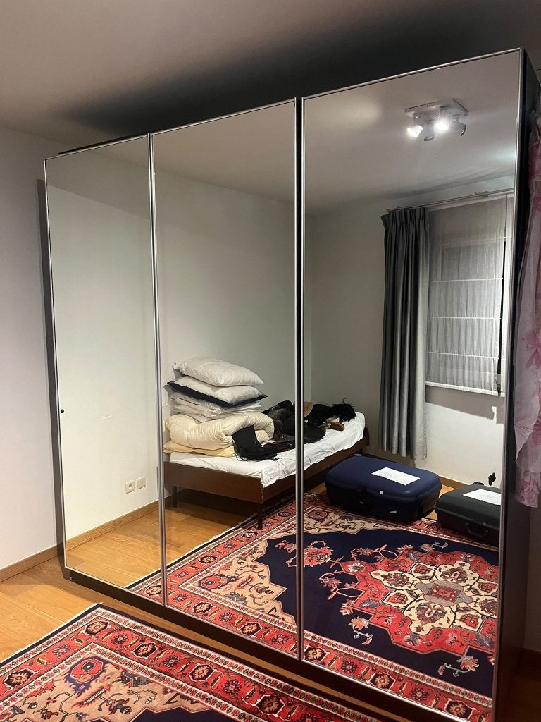 Armoire à miroirs, 200 cm ou plus, Verre, Utilisé, Modern