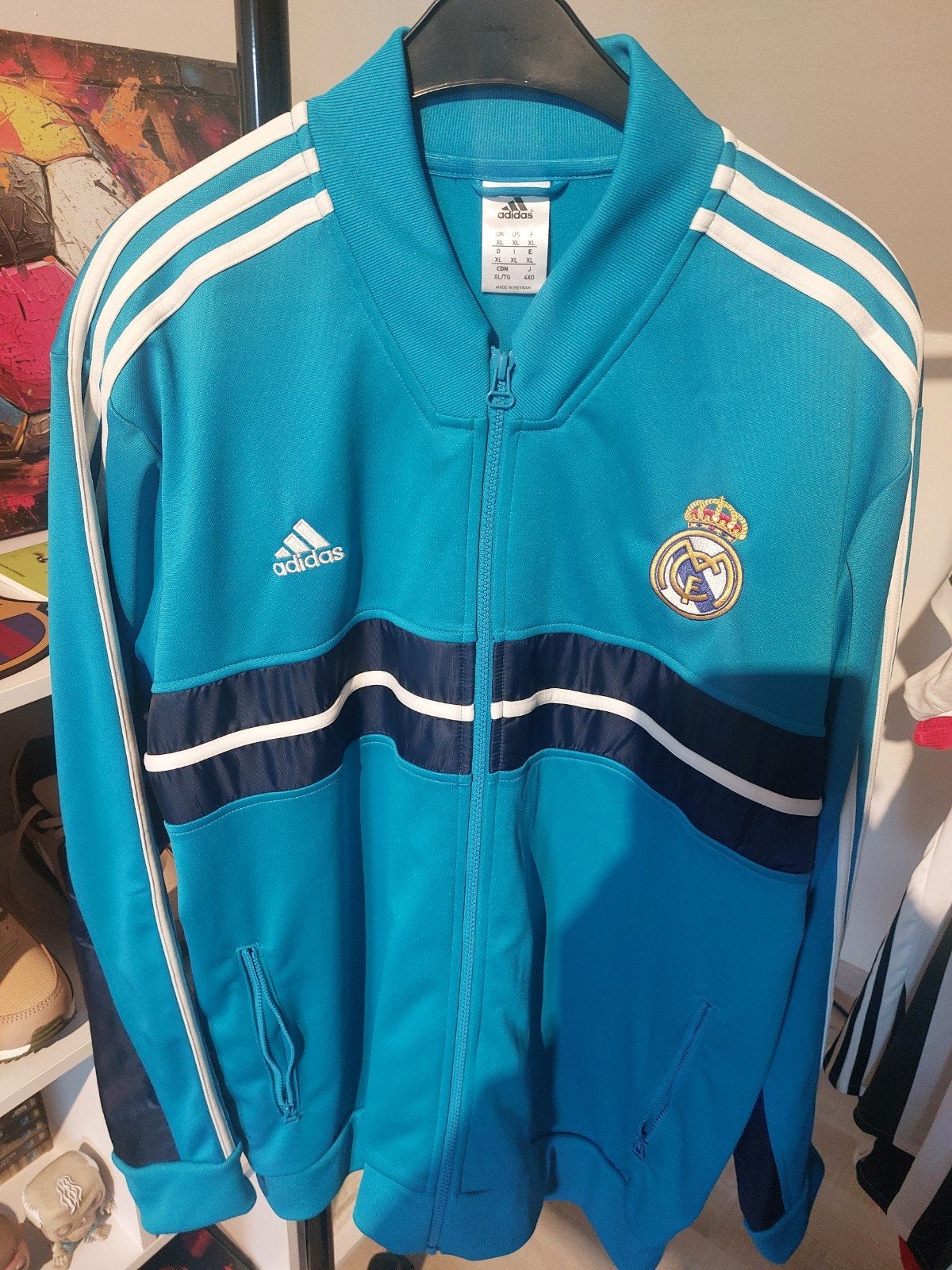 Real Madrid XL TrainingsVest Nieuwstaat Nooit Gedragen, Kleding | Heren, Ophalen, Blauw, Maat 56/58 (XL), Zo goed als nieuw