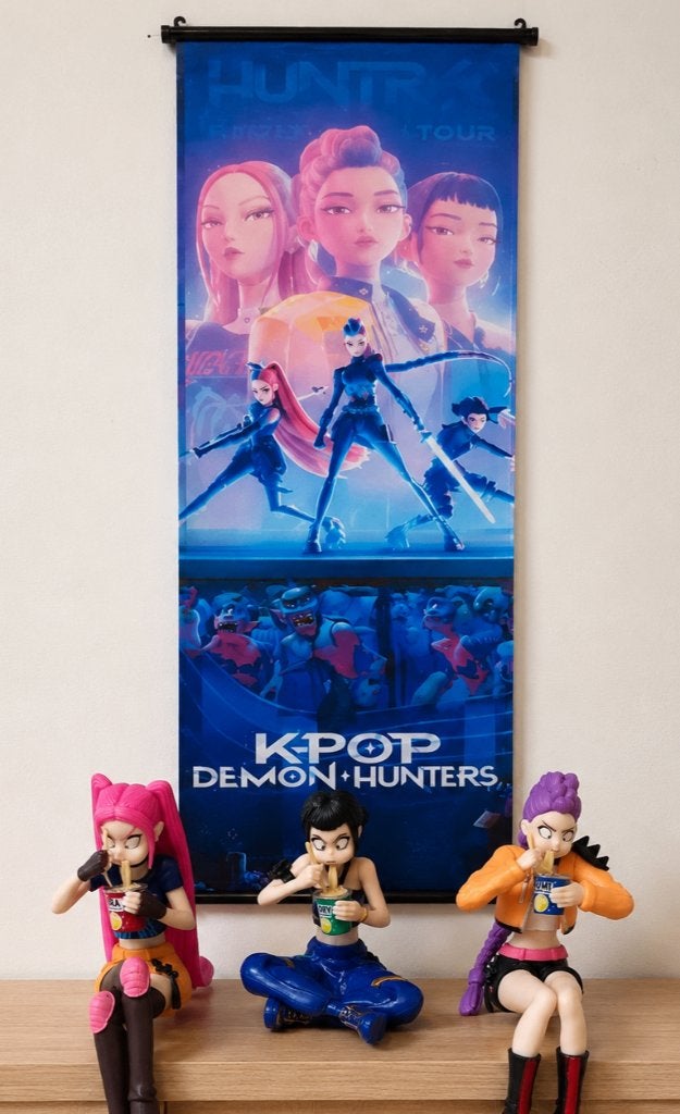 Lot K-Pop Demon Hunters figurines + poster 40x120 cm neuf, Ophalen, Nieuw