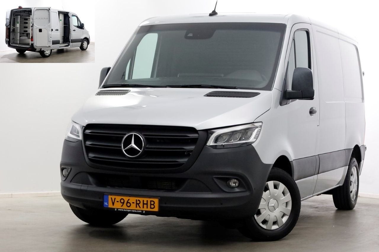 Mercedes-Benz Sprinter 314 CDI 143pk 9G Automaat L1H1 LED/AC, Autos, Argent ou Gris, Achat, Entreprise, Carnet d'entretien