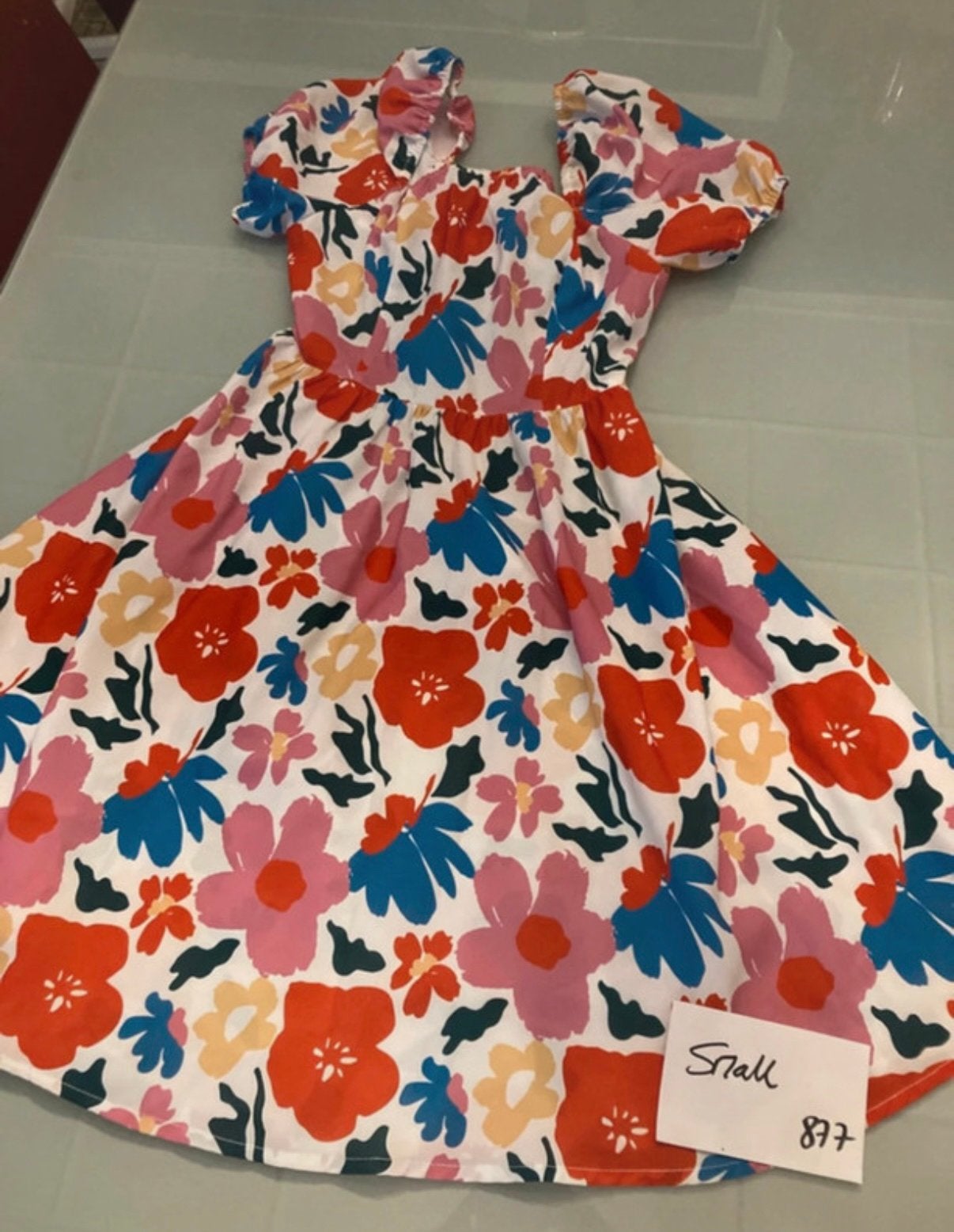 Bloemenjurk, small, Kleding | Dames, Meerkleurig, Nieuw, Ophalen of Verzenden, Maat 36 (S)