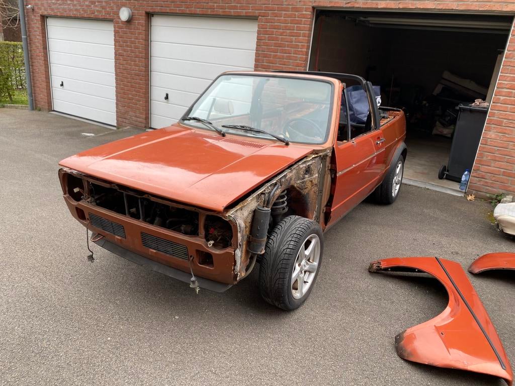 Golf 1 cabrioletcarrosserie met 1.8 gli-motor, Auto's, Cabriolet, Volkswagen, Particulier, Te koop