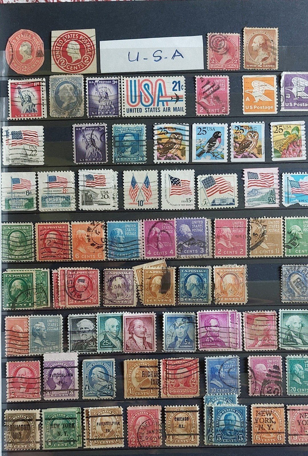 lot collection timbres USA, Enlèvement ou Envoi, Affranchi, Amérique du Nord