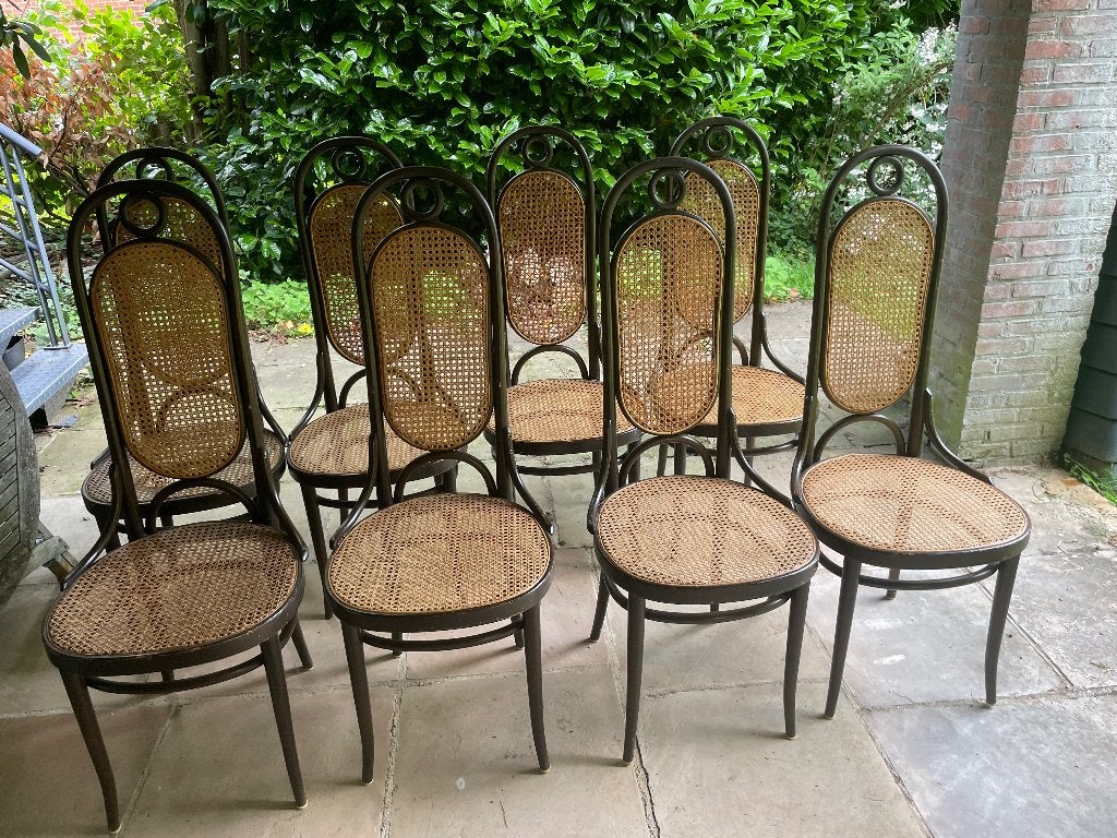 Lot 8 chaise Thonet cathédrale cannage, Maison & Meubles, Cathédrale cannage, Brun, Enlèvement, Osier ou Rotin