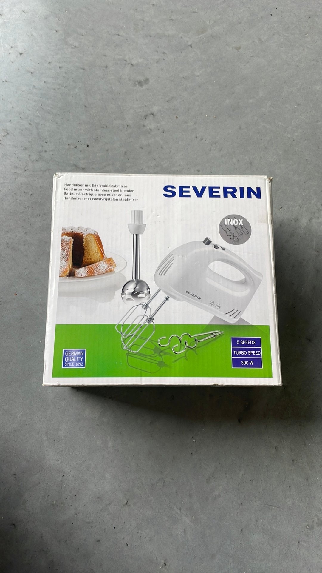 SEVERIN handmixer met staafmixer-opzetstuk (model HM 3822), Ophalen, Zo goed als nieuw
