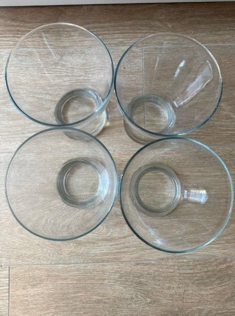 4 vazen hoogte 20cm, Huis en Inrichting, Ophalen, Gebruikt, Transparant, Glas
