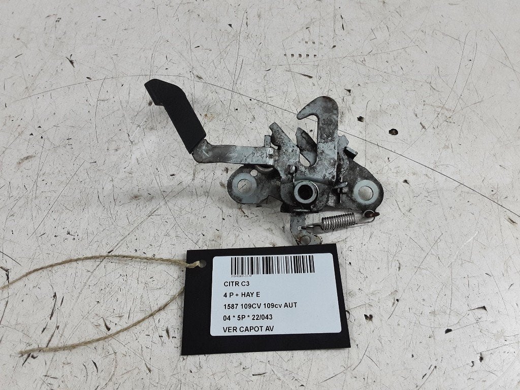 SERRURE CAPOT Citroën C3 (FC / FL / FT) (01-2001/12-2012), Autos : Pièces & Accessoires, Citroën, Mevr. I. Hauben, Utilisé, Rue de l'Espoir 34 34
4030  GRIVEGNÉE, BE