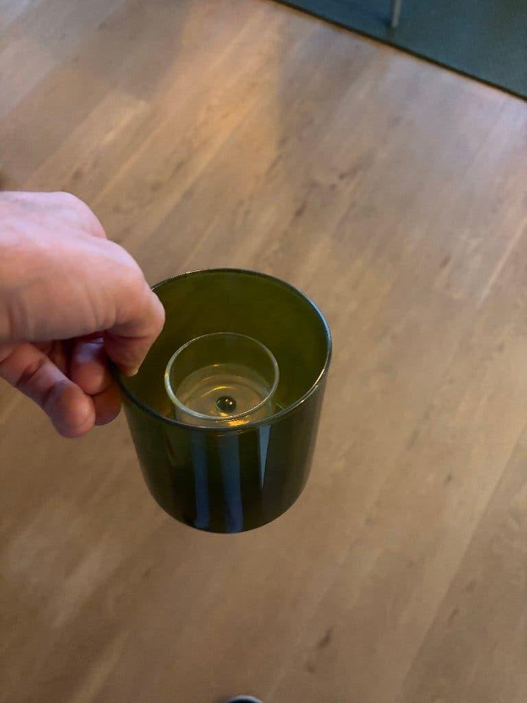 Groene kaarsenhouder IKEA, Huis en Inrichting, Ophalen, Kunststof, 8 cm, Nieuw